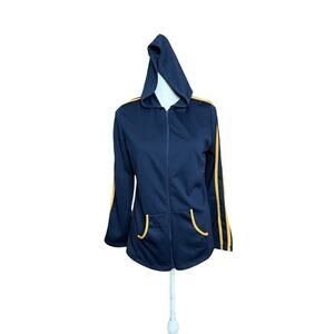 absolute energy mens size xl Hooded jacket navy blue full zip 2 line